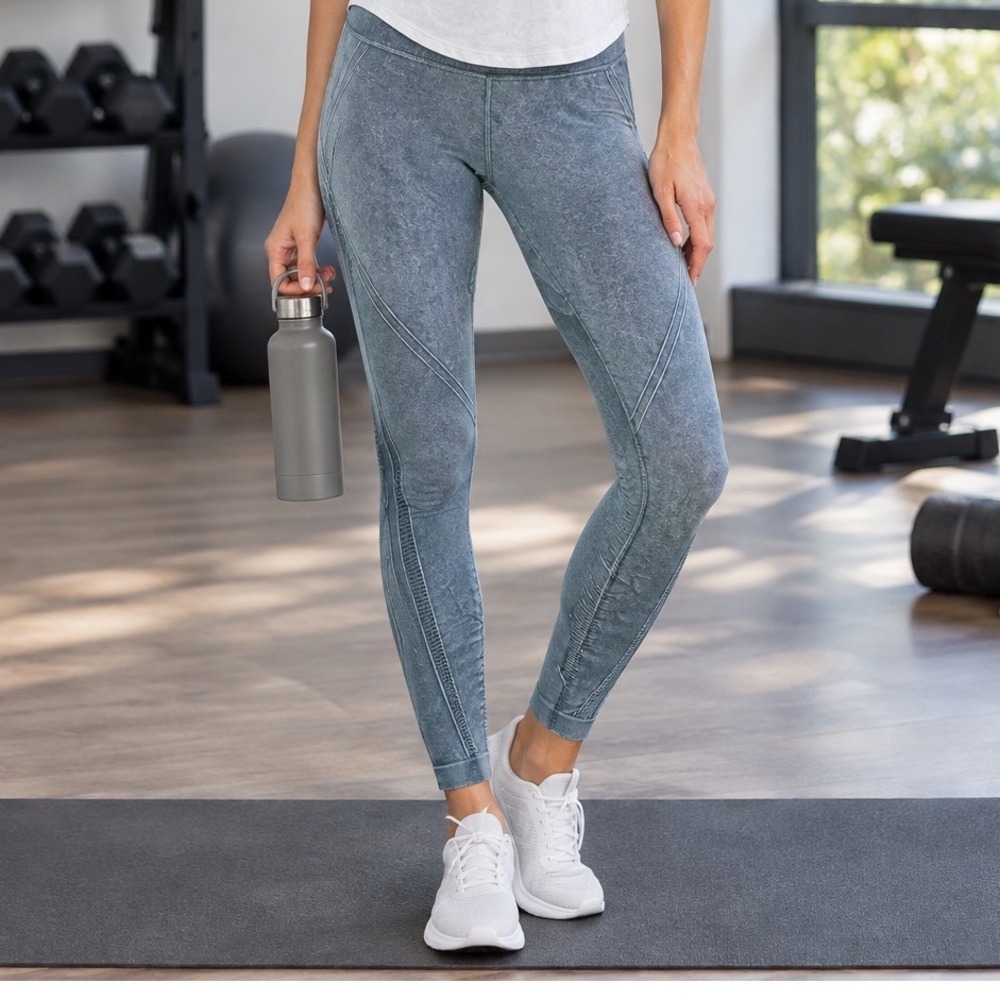 Soul Naturalizer Gray Moto Textured Leggings High-Waisted Full Length WMs XS EUC